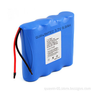 18650 lithium battery pack, 3.7V, 10,200mAh(1S3P)